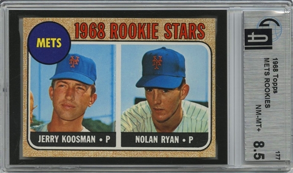 1968 Topps #177 Nolan Ryan Rookie Card - GAI NM-MT+ 8.5 